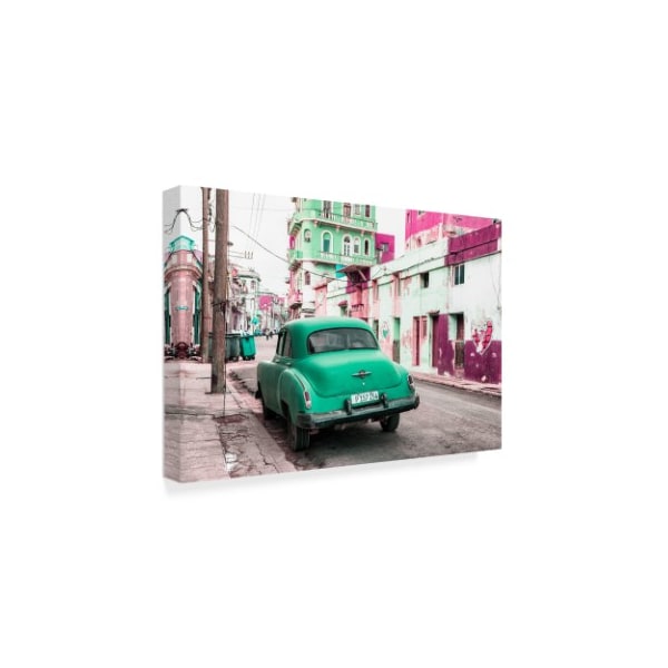 Philippe Hugonnard 'Green Classic Car In Havana 1' Canvas Art,12x19